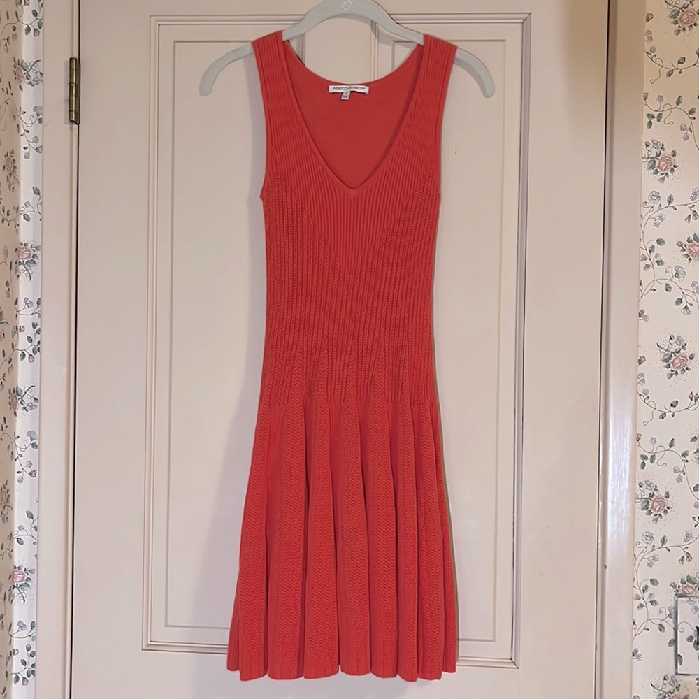 Rebecca Minkoff Coral Fit&Flare V-Neck Sweaterdress